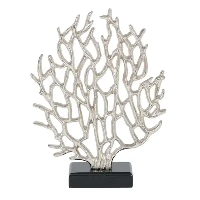 Karaca Home Moroccan Coral Tree Decorative Trinket, 22cmx6.5cm29cm, Silver Black