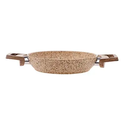 Karaca Biogranite Shallow Stock Pot, 20cm, Wood Silver