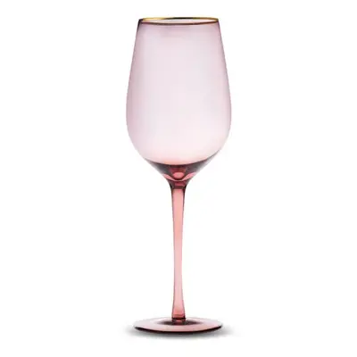 Karaca Azalea Wine Glass, 520ml, Purple Gold Transparent