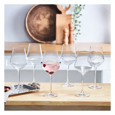 Karaca Even Piece Glass Wine Glasses, 500ml, Transparent