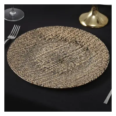 Karaca Home Cotton Glass Placemat, 33cm, Black Multi