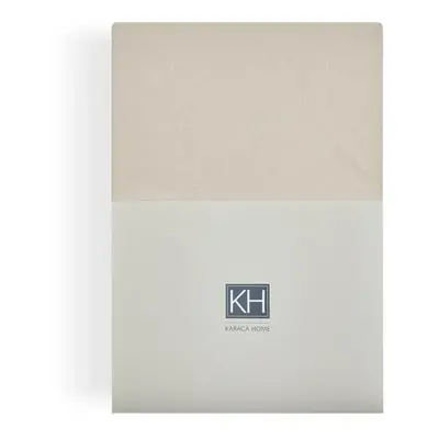 Karaca Home Jersey Fitted Sheet, Double, Beige