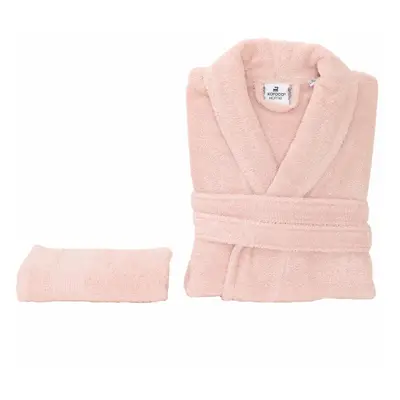 Karaca Home Olivia 100% Turkish Cotton Bathrobe Set, Large Xlarge, Powder