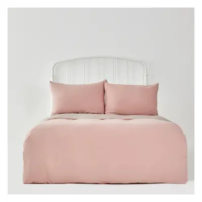 Karaca Home Duvet Cover Set, Double, Powder Pink Beige