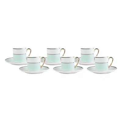 Karaca Lana Piece Porcelain Espresso Turkish Coffee Cup Set for People, 90ml, Multi