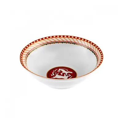 Karaca X Arslantepe Mühür Arslan Porcelain Snack Bowl, 14cm, White Multi