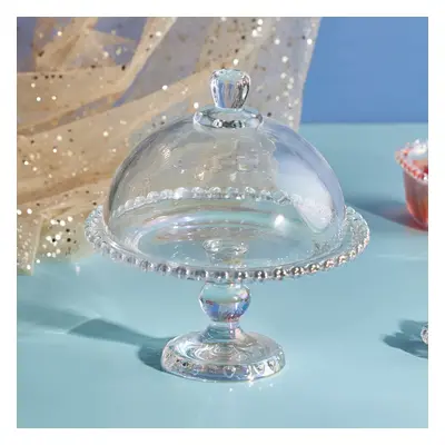 Karaca Rory Glass Cake Dome with Stand, 19cm, Transparent