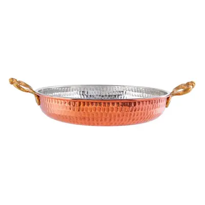 Karaca Antık Copper Shallow Stock Pot, 22cm, Copper