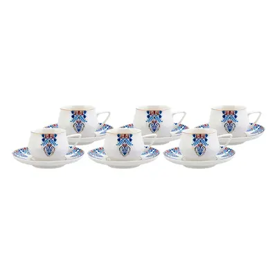 Karaca Relica Piece Porcelain Espresso Turkish Coffee Cup Set for People, 90ml, Multi