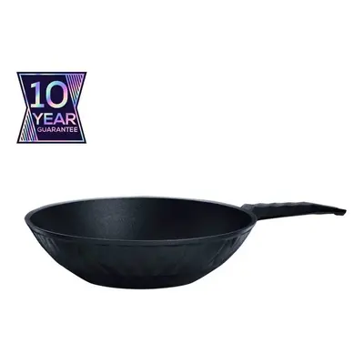 Karaca BioDiamond Antibacterial Handle Induction Wok Pan, 28cm, Black