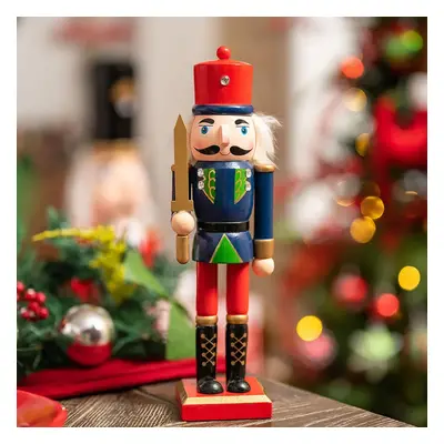 Karaca New Year Christmas Nutcracker with Red Hat Figure, 25cm, Red Multi