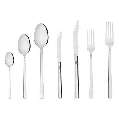 Karaca Nil 84-Piece Stainless Steel Cutlery Set for People, Silver