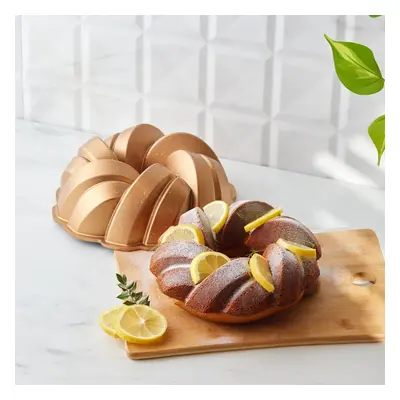 Karaca Cake Pro Aluminium Cast Decorative Bundt Cake Tin, 26cm, Gold