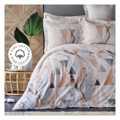 Sarah Anderson Arles 100% Turkish Cotton Duvet Cover and Pillow Set, Double, Salmon