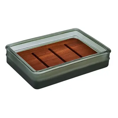 Karaca Abiete Glass Tray, 24cmx23.5cmx3.25cm, Green Multi