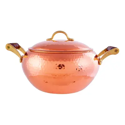 Karaca Mesopotamia Copper Shallow Casserole with Lid, 20cm, Copper