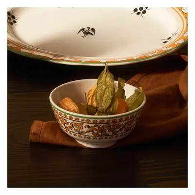 Karaca Paye Seljuk Collection Porcelain Snack Bowl, 12cm, Orange Multi