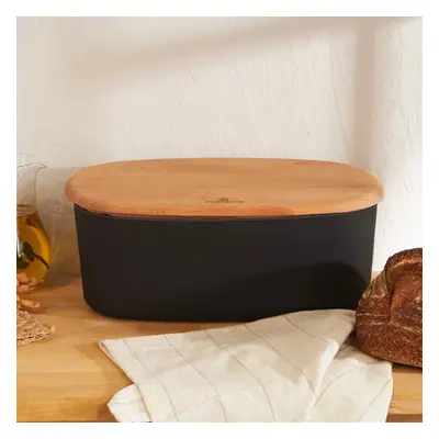 Karaca Nef Melamine Bread Box, 14x32x19 cm, Black