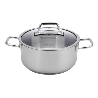 Karaca Galaxy Stainless Steel Induction Stockpot with Lid, 16cm, Silver