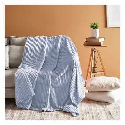 Karaca Ruby Stripe Wellsoft Blanket, Double, Blue