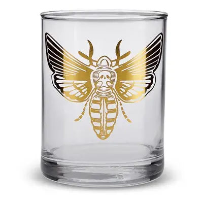 Karaca Halloween Beetle Glass Tumbler Glass, 380ml, Transparent Gold