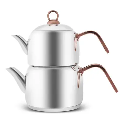 Karaca Manes Stainless Steel Teapot Set, Mini, Rose