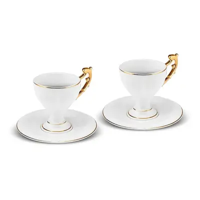 Karaca 100th Anniversary of the Turkish Republic Halide 4-Piece Porcelain Coffee Cup Set for Peo