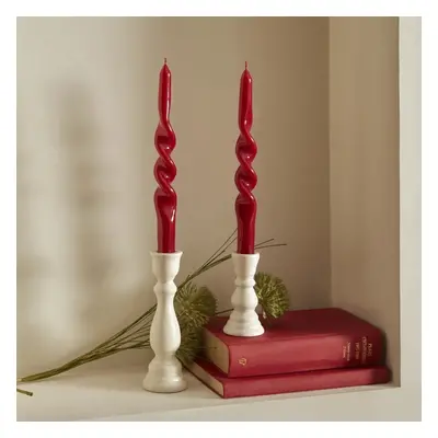 Karaca Home Burgulu 2-Piece Candle, 24cm, Red