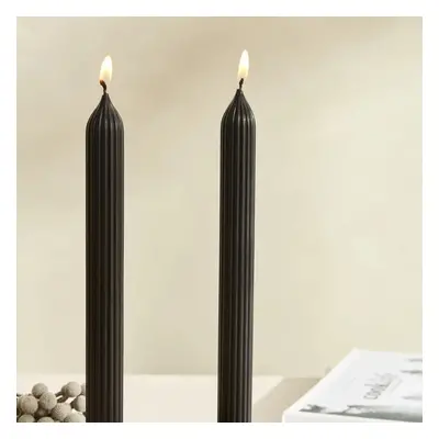 Karaca Home Wave 2-Piece Candle, 2cmx23cm, Black