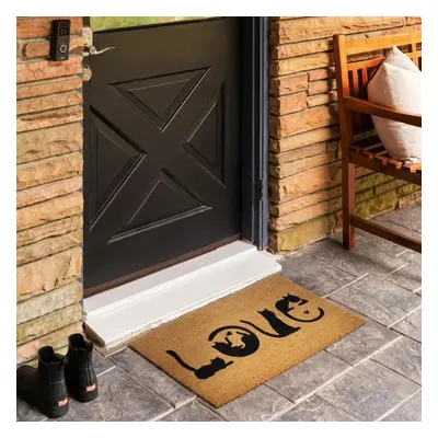 Kasmir Rugs Cat Love Coco Door Mat, 45cmx75cm, Multi