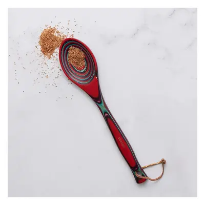 Karaca Bailando Pakka Wood Serving Spoon, 30cm, Red Multi