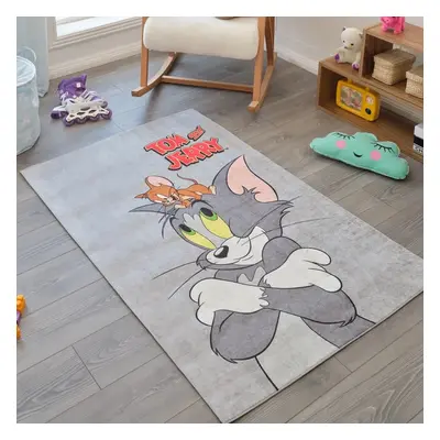 Kaşmir Rugs Tom&Jerry Children and Young Rug, 100cmx150cm, Grey