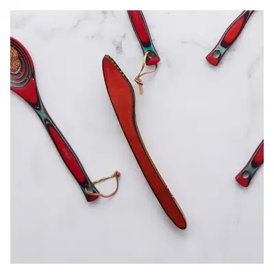 Karaca Bailando Pakka Wood Tongs, 30cm, Red Multi