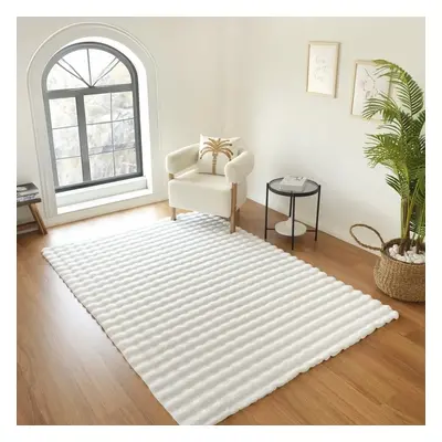 Kaşmir Rugs 7/24 Cosy Premium Bubble Rug, 80cmx150cm, White