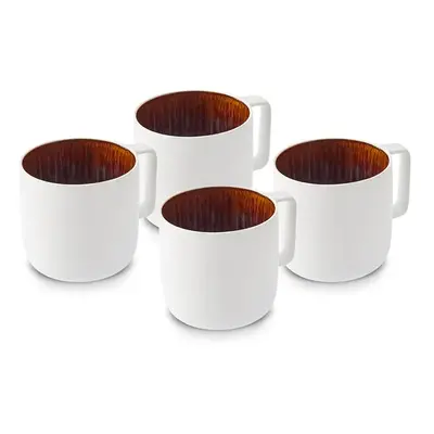 Karaca Galactic 4-Piece Reactive Glaze Mug Set, 350ml, White