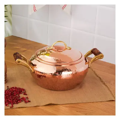 Karaca Mesopotamia Copper Stockpot with Lid, 16cm, Copper