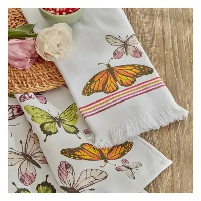 Karaca Home Butterfly 2-Piece 100% Cotton Kitchen Towl, 40cmx60cm, Multi