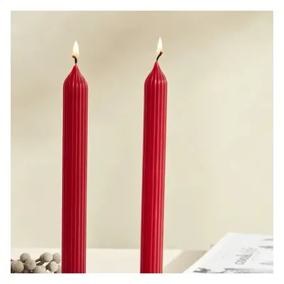 Karaca Home Wave 2-Piece Candle, 2cmx23cm, Red