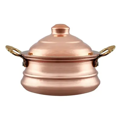 Karaca Alacahöyük Copper Stockpot with Lid, 8cm, Copper