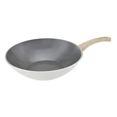 Karaca Swiss Crystal Induction Wok Pan, 28cm, Creamy