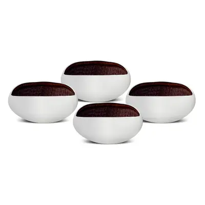 Karaca Galactic 4-Piece Reactive Glaze Bowl Set, White