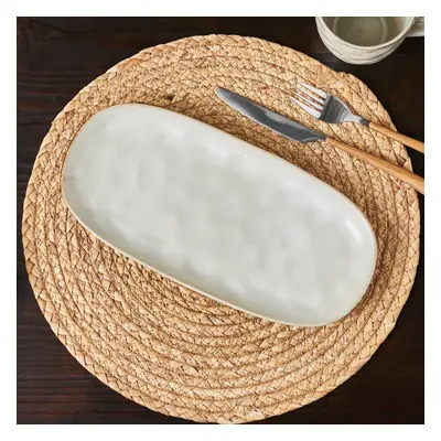 Karaca Aria Reactive Glaze Serving Platter, 31cm, Beige