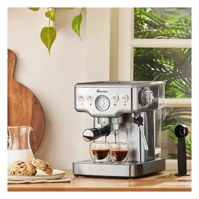 Karaca Coffee Art Espresso Coffee Machine, 1.8L, 1350W, Inox