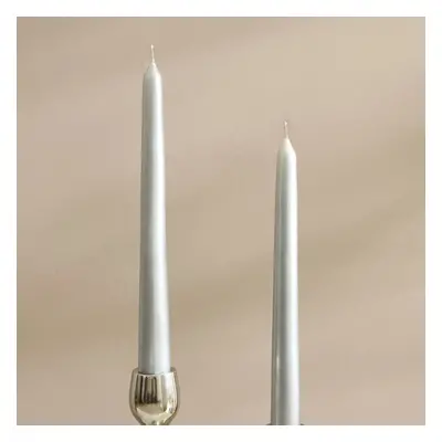 Karaca Home Andy 2-Piece Candle, 24cm, Silver