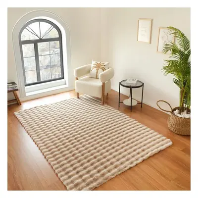 Kaşmir Rugs 7/24 Cosy Premium Bubble Rug, 80cmx150cm, Beige