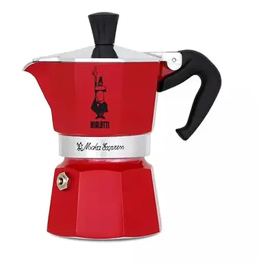 Bialetti Moka Coffee Maker, Cups, Red