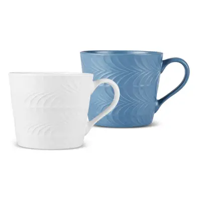 Karaca Lily 2-Piece Mug Set, ml,Blue, White