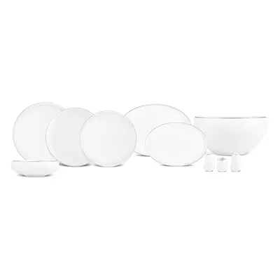 Karaca Red Carpet Collection Streamline New Sunset 59-Piece Bone China Dinner Set for People, Pl