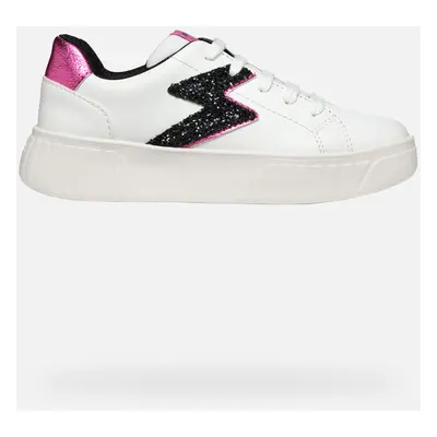 GEOX Mikiroshi Girl White/dark Fuchsia, Size: