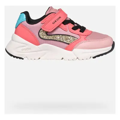 GEOX Loftus Girl Dark Coral/light Pink, Size: